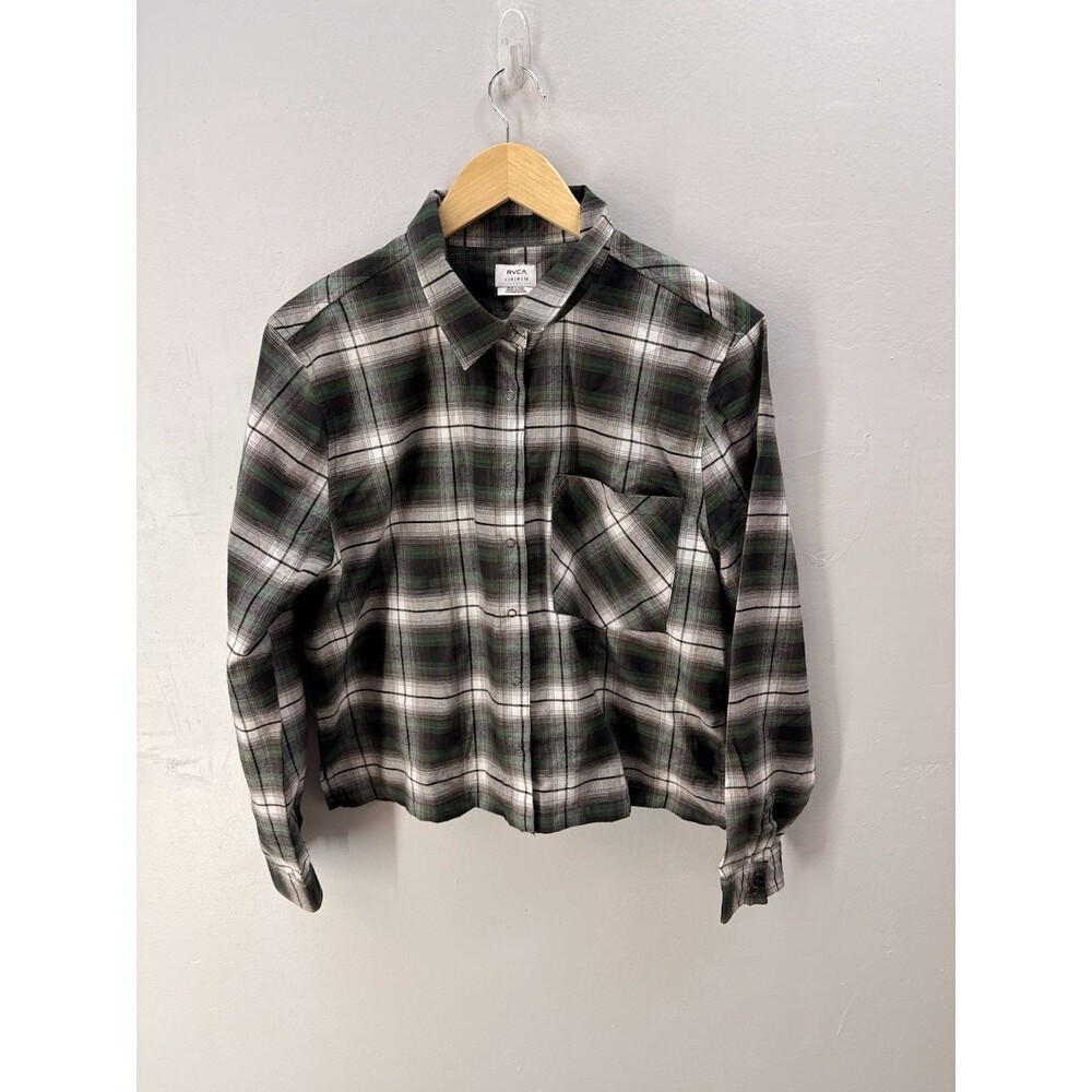 RVCA Boy's Long Sleeve Shirt Button Down Size 12 New